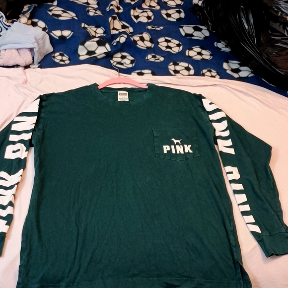 PINK Victoria's Secret Tops - PINK long sleeve campus tee
